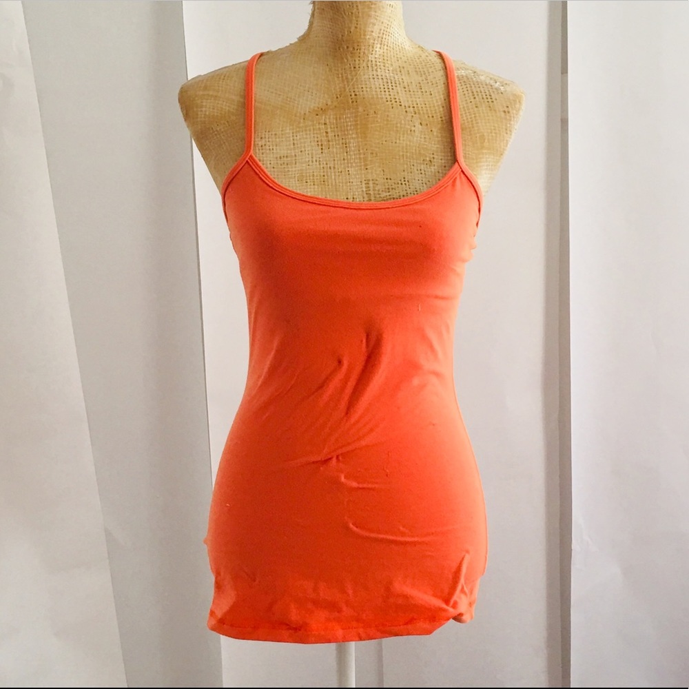 Lulu Lemon Power Y tank Orange Size Small.